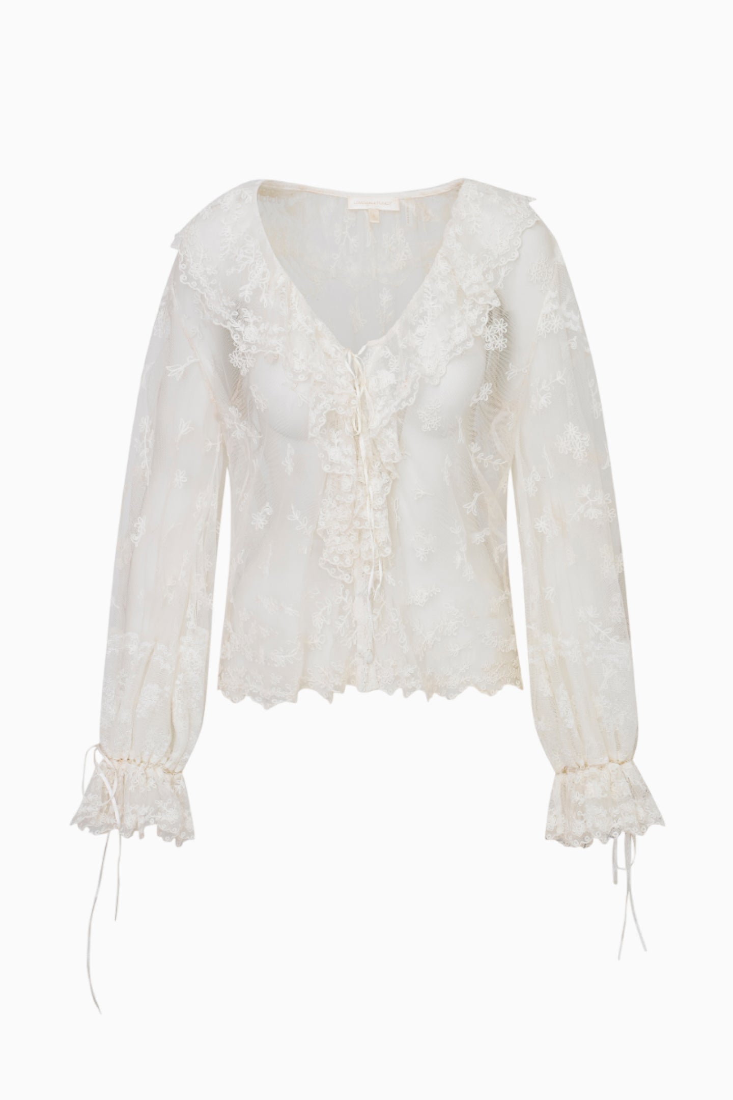 Aubrenna Lace Mesh Blouse