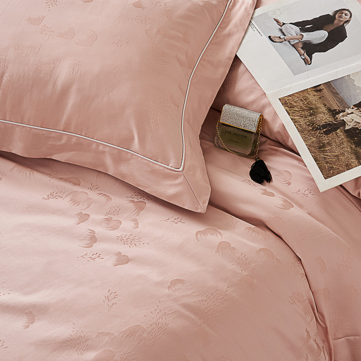 Freya Jacquard Premium Cotton Fitted Sheet Set