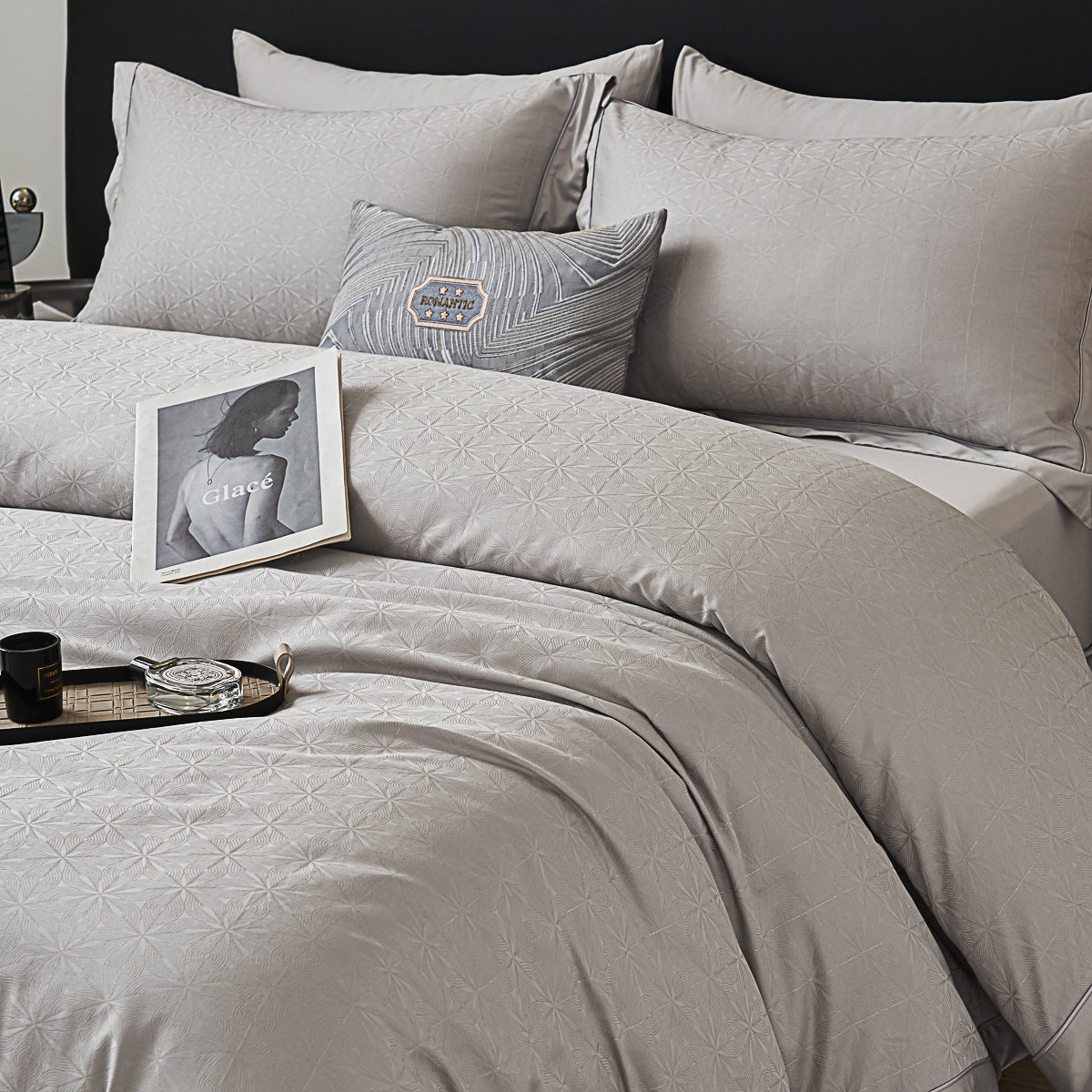 Troy Jacquard Premium Cotton Fitted Sheet Set