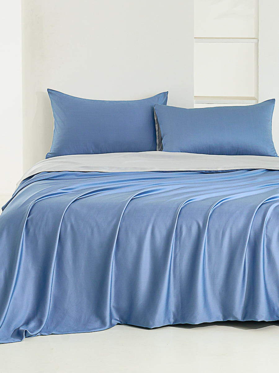 Profound Blue TENCEL™ Lyocell Fitted Sheet Set