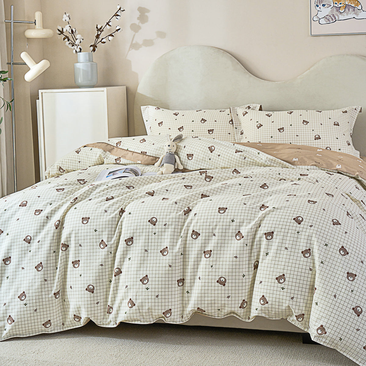 Cuddles Cotton Fitted Sheet Duvet Cover Set