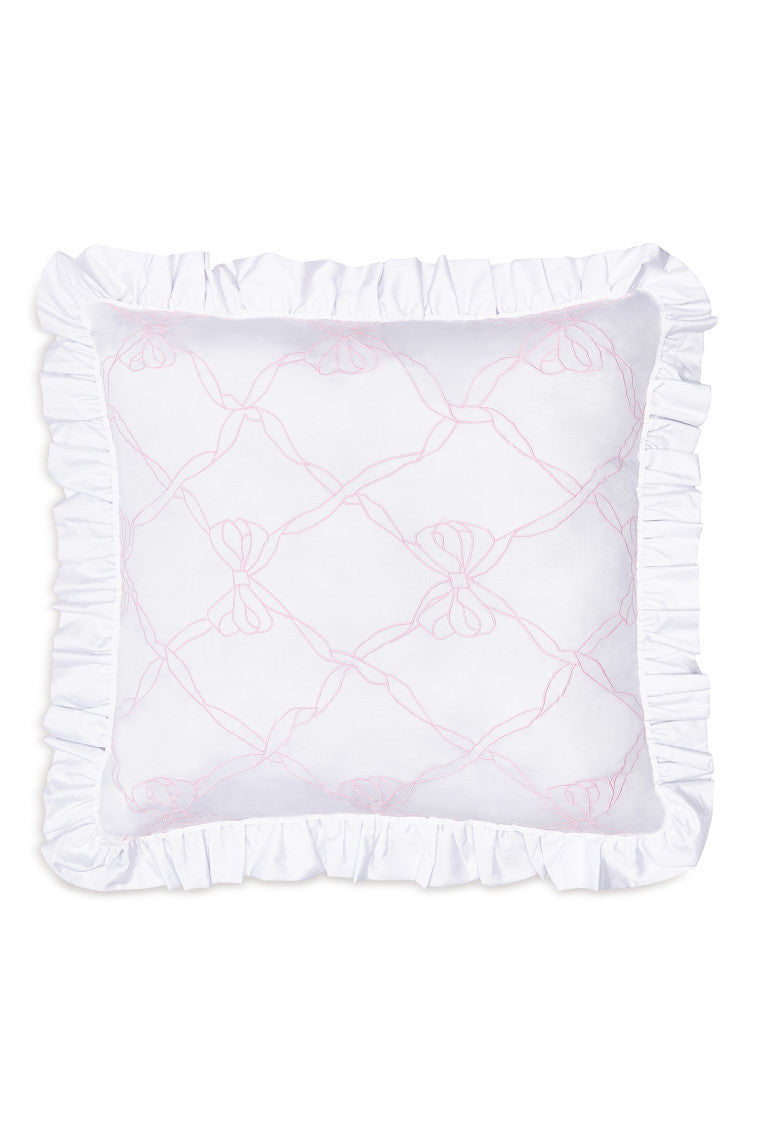 Embroidered Ruffle Euro Pillow