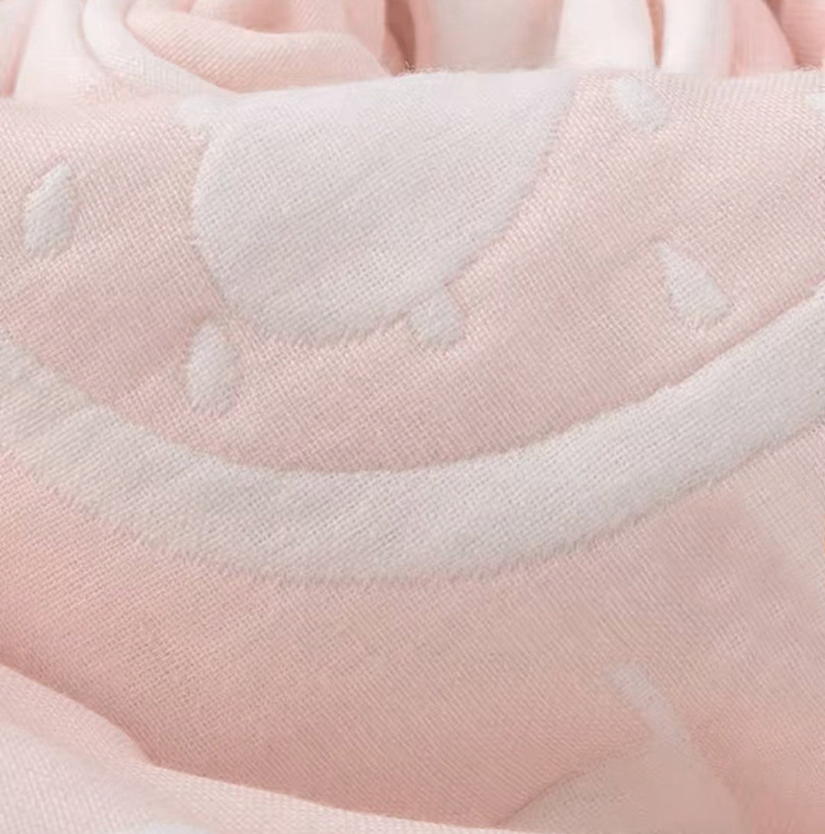Giraffe Cartoon Cotton Baby Blanket-Pink