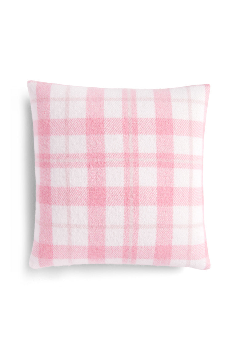 Melodina Plaid Pillow - PINK PLAID