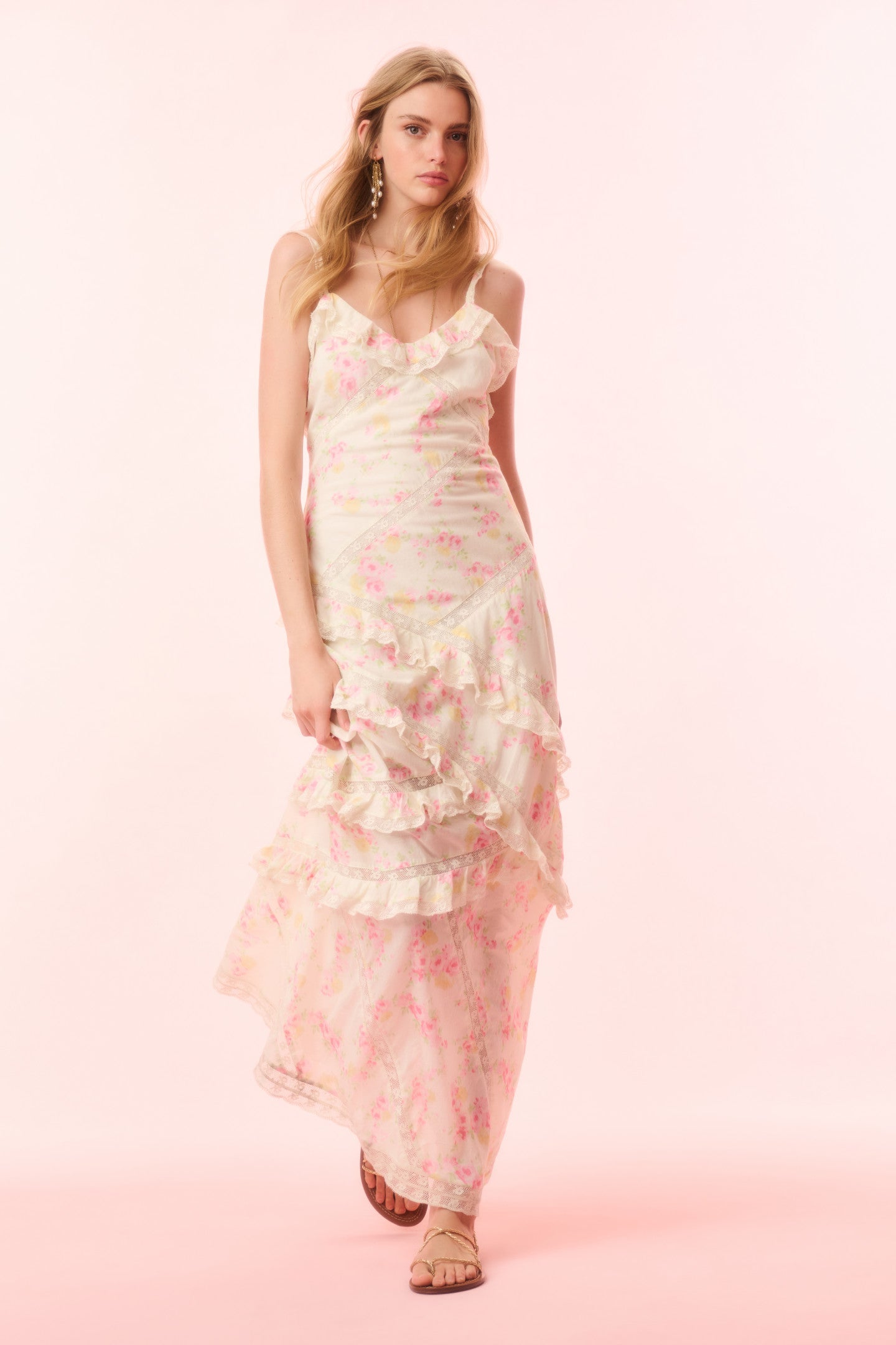 Nocelle Cotton Floral Maxi Dress