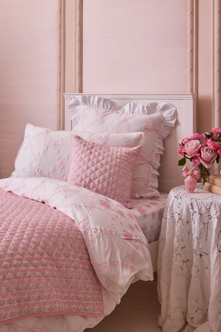 Floral Quilted Pillow