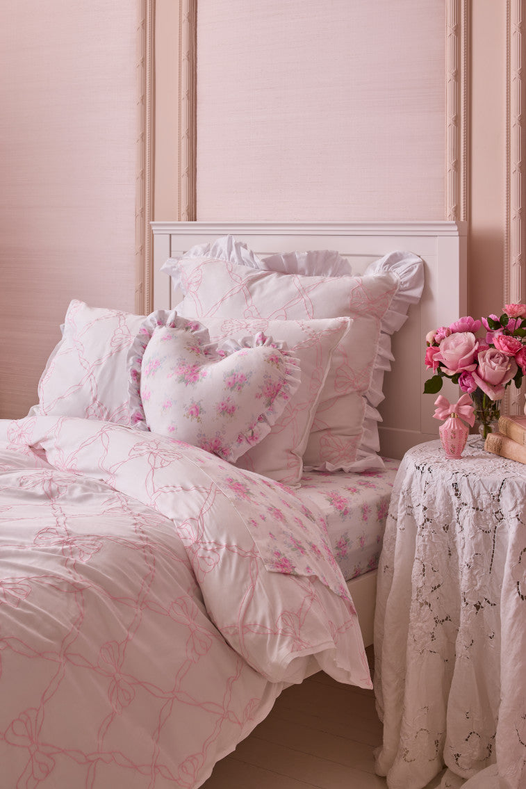 Ruffle Heart Pillow