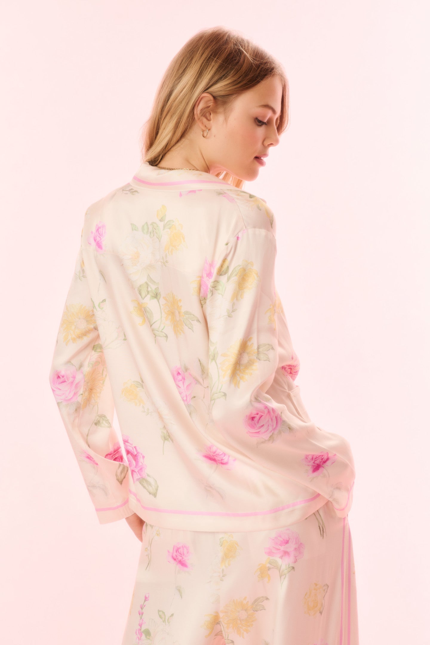 Renetta Satin Floral Top
